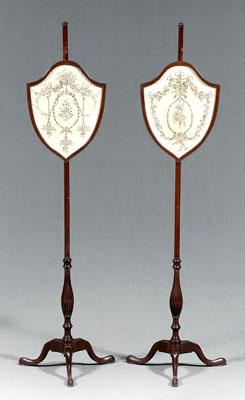 Pair Regency style pole screens  94188