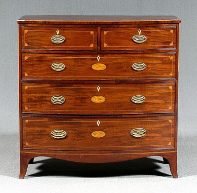 Hepplewhite mahogany inlaid chest  941ae