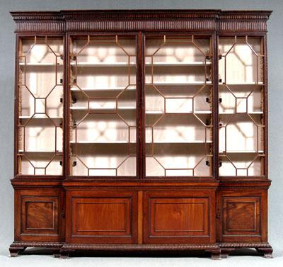 Chippendale mahogany breakfront  941b6