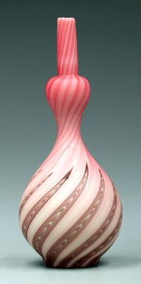 Satin glass gourd vase swirled 941c7