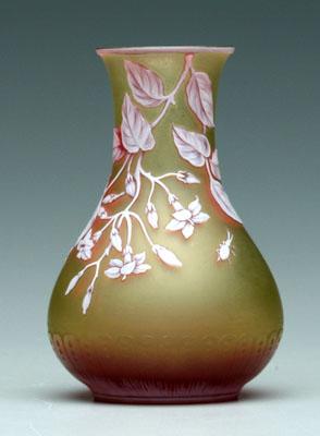 Tricolor Webb cameo vase, white and