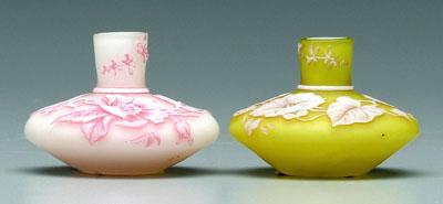 Two miniature cameo glass vases  941da