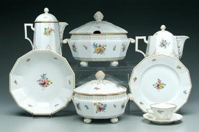 111 pieces Nymphenburg china: hand painted