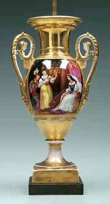 Sèvres style urn, hand painted