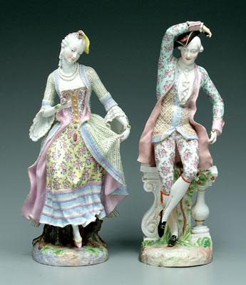 Pair monumental porcelain figurines  9425d