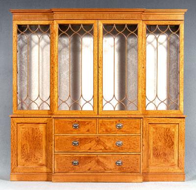 Georgian inlaid satinwood breakfront  94268