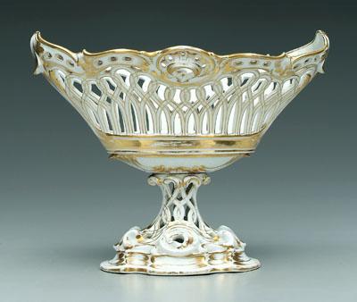 Old Paris oval center bowl reticulated 94278