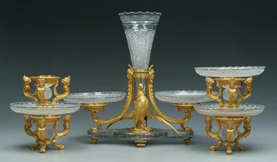 Baccarat and bronze dor centerpiece  9427b