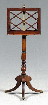 Regency mahogany music stand, double