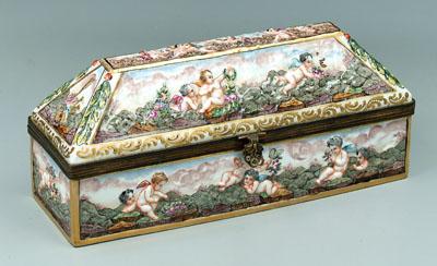 Capo-di-monte box, cupids frolicking