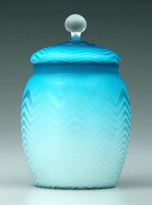 Mother-of-pearl lidded canister,
