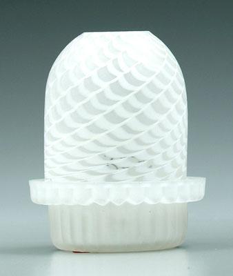 Satin glass fairy lamp, frosted white