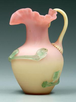 Decorated Burmese pitcher, satin