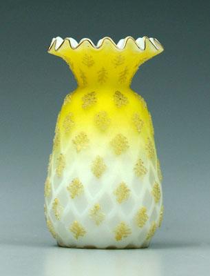 Coralene mother of pearl vase  942ca