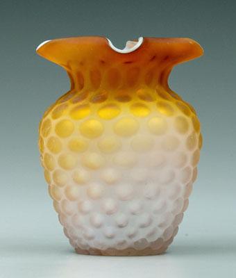 Apricot mother-of-pearl hobnail