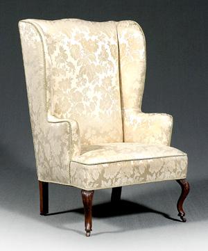 Georgian style upholstered wing 9430f