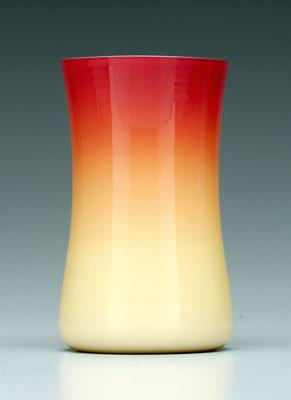 Peachblow vase slightly concave  93f31