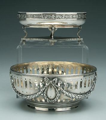 Two German silver center bowls  93f57