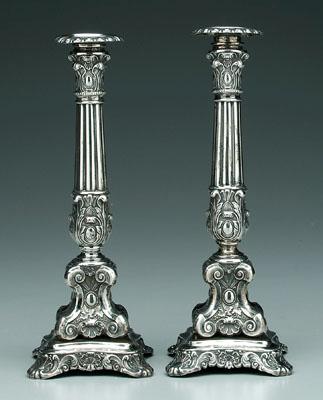 Continental silver candlesticks: