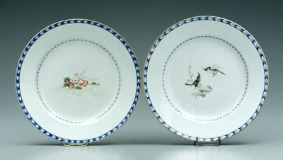 Two Chinese export porcelain plates: