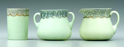 Three pieces New England Glass Co.: