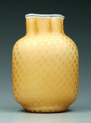 Mother-of-pearl pale amber vase,