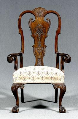 Chippendale style open armchair  93fcf