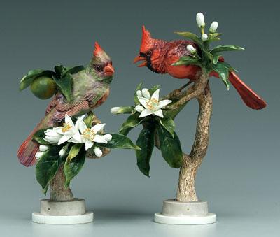 Two Doughty red cardinal figurines:
