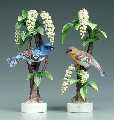 Two Doughty bird figurines: male