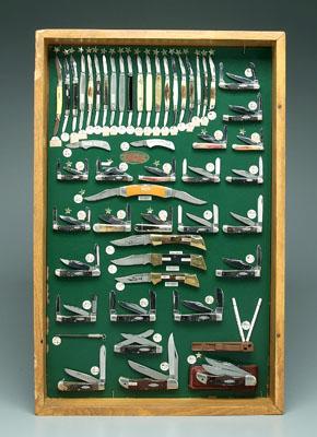 Store display of Case knives, 49 varieties