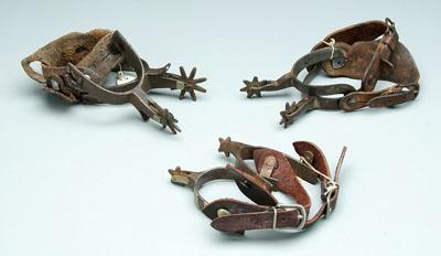 Three pairs Kelly Bros. Spurs: