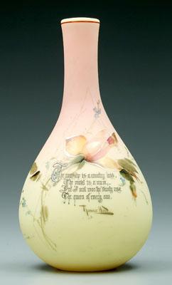 Decorated Burmese vase with verse  94041