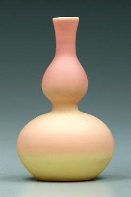 Burmese gourd vase, satin finish,