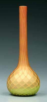 Satin glass vase bulbous base 94056