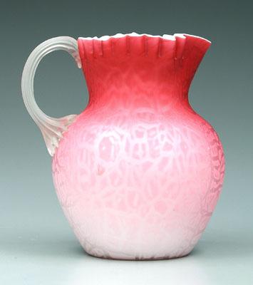 Mother-of-pearl pitcher, satin glass