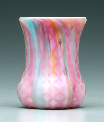 Rainbow mother-of-pearl vase, diamond