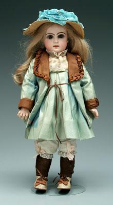 Tête Jumeau bisque head doll, jointed