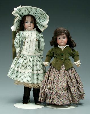 Two Floradora bisque head dolls  9408a