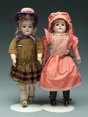 Two bisque head dolls: one Simon