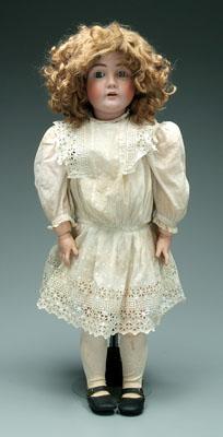 German bisque head doll, jointed