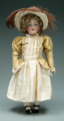 German bisque head doll, jointed