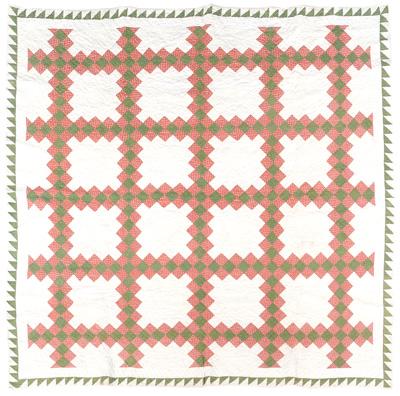 Double Irish Chain quilt, hand