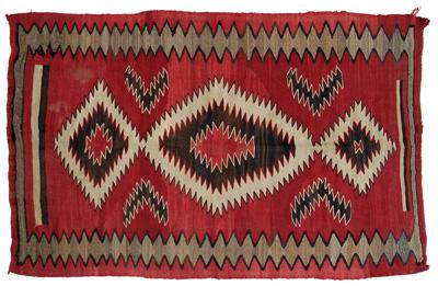 Navajo rug, serrated diamonds and