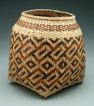 Rowena Bradley river cane basket, Cherokee,