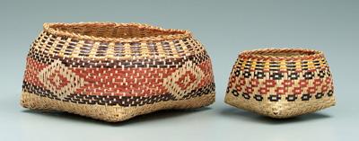 Two Chittamacha baskets: one finely