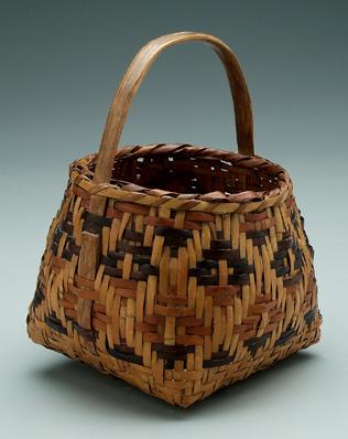 Cherokee river cane basket, colors