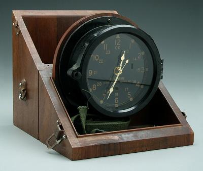 U S Army clock black thermoplastic 9454d