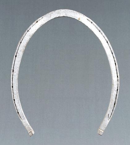 Large cast iron or steel horseshoe,