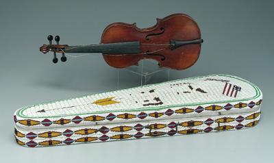 Beaded violin case, extensive U.S.