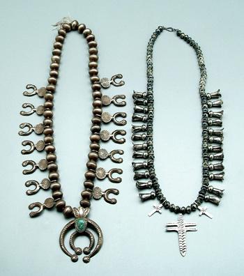 Two Southwestern silver necklaces: